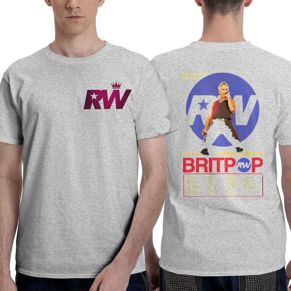 Harajuku T Shirt Vintage Robbie Williams Live 2025 Concert T Shirts  Fashion Tshirt for Men Summer Casual Short Sleeve Tees