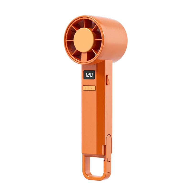 

Southeast Asia Bestseller S11 Pocket Handheld Fan: USB Rechargeable, 120-Speed, Digital Display, High-Speed with Outdoor Hook See Details оранжевый