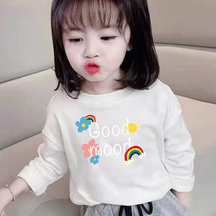 2024 Spring/Autumn Kids Long Sleeve Pure Cotton Cartoon Top 160 cm