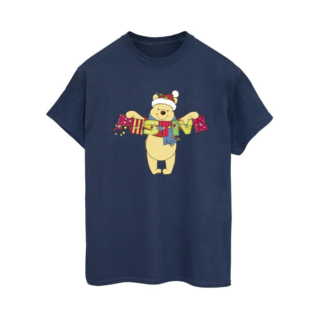 Disney Damen/Damen Winnie The Pooh Festliches Boyfriend-T-Shirt aus Baumwolle