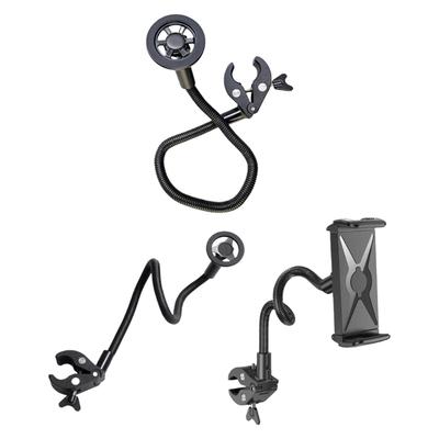 360 Degree Rotating Mobile Phone Clamp/Magnetic Holder Gooseneck Bracket for Cellphone Tablet Exercise Bike Phone Mount