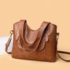 Women's Crossbody Tote - Trendy Soft Leather Large-Capacity Shoulder Bag for Middle-Aged Women