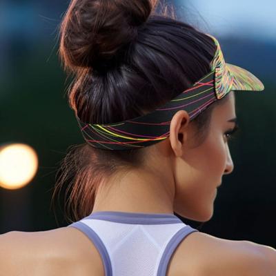 Sweat Absorbent Empty Top Hat Quick Drying Breathable Topless Visor Cap Adjustable Mixed Colors Sports Hat Marathon Running