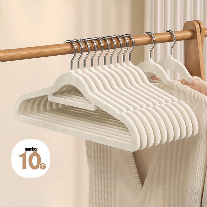 Vilscijon Thickened Flocked Non-Slip Hangers