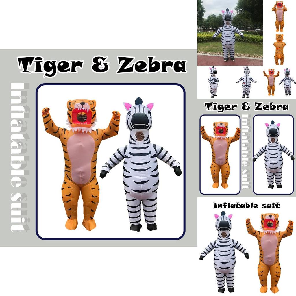 Hilarious Tiger Zebra Inflatable Costume For Adults Perfect For Halloween Parties
