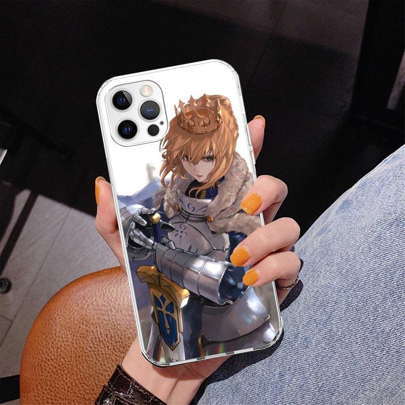Fate Zero Stay Night Saber Phone Case For iPhone 13 12 Mini 11 Pro Max XS XR X SE 7 8 Plus 5S 5 6S 6 Gift Print Cover Fundas