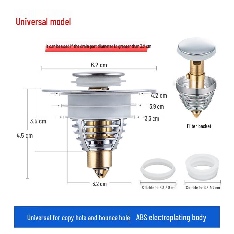 Universal Pop-Up Basin Drain Stopper