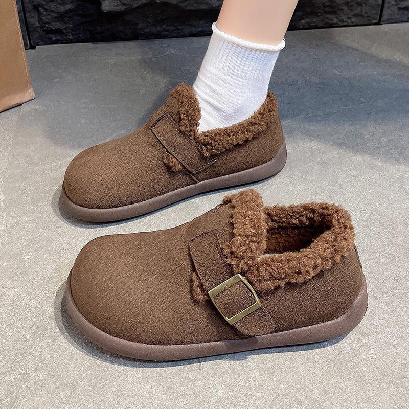 Women's Thick-soled a Footstool Winter Lightweight Warm Anti Cold Padded Snow Boots Non-slip Wear Casual Sneakers Cotton Boots Fur Shoes