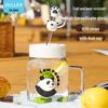 Copo de Vidro com Canudo Panda Fofo Dilabel