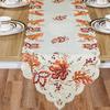 15 X 70 Inch Fall Runner for Table Embroidered Maple Leaves Table Runner Autumn Table Runner Handmade Table Cover for Fall and Thanksgiving Party