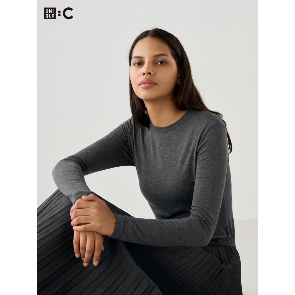 Uniqlo HeaTTech Cashmere Blend Crewneck T Long Sleeve exTra Warm