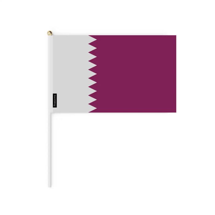 Drapeau Mini - Qatar - 20 x 30 cm - 100 pièces - Polyester - Léger - Recto/verso