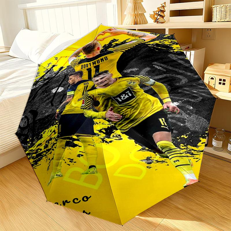 08 Football Club Umbrella 8-Frame for Travel, Camping, Casual Lightweight Portable Umbrella, Essential for Every Family Holidays Gift