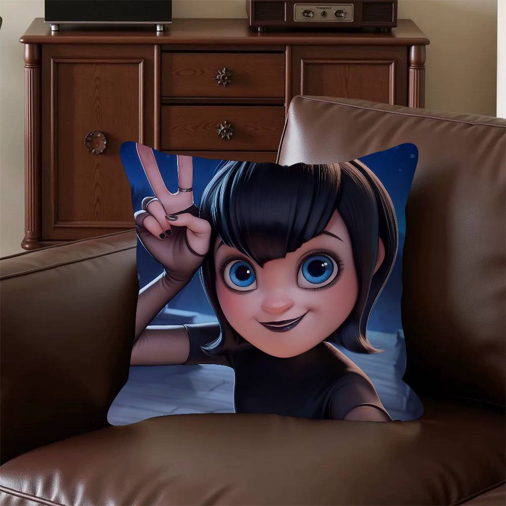 H-Hotel T-Transylvania Anime Cartoon Office Cushion Pillowcase Car Cushion Cover45X45CM Lumbar Pillowcase Sofa Pillowcover