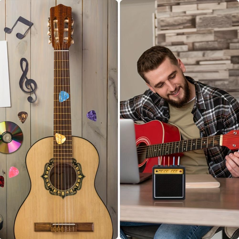 Guitar Pick Holder Guitar Speaker Model Pick Storage Box Portable Ukulele Guitar Pick Holder Guitarist Gift
