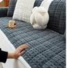 Autumn and Winter Plush Sofa Cover Jacquard Anti Slip Thick Warm Solid Color Simple and Comfortable Skin Friendly Sofa Cushion