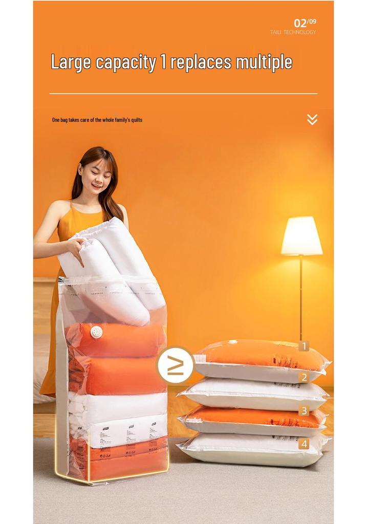 Taili Vacuum Compression Bags for Clothes and Quilts - Home Storage Solution.