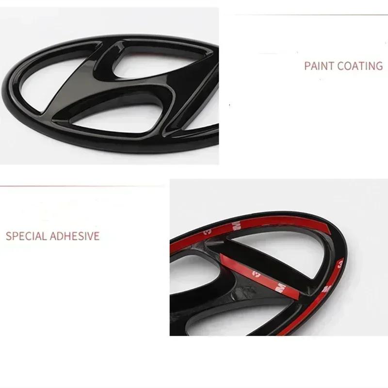 Car Front Rear Emblem Steering Wheel Sticker for Hyundai Elantra Sonata Verna IX35 Tucson IX25 Santa Fe Lafesta Modification AAA1
