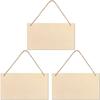 6Pcs 3.94x7.87 Inch Unfinished Wood Sign Wood with Rope Vintage DIY Craft Project Wood Sign  Door