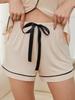 European and American Summer Pajama Set: Women's Cardigan, Short Sleeve Shirt, and Shorts