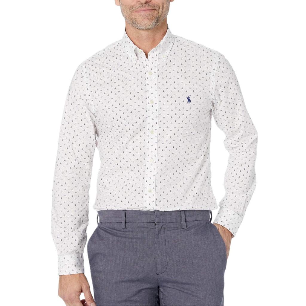Ralph Lauren Polka Dot Single-Breasted Collar Long Sleeve Shirt Men shirts 710795269-004