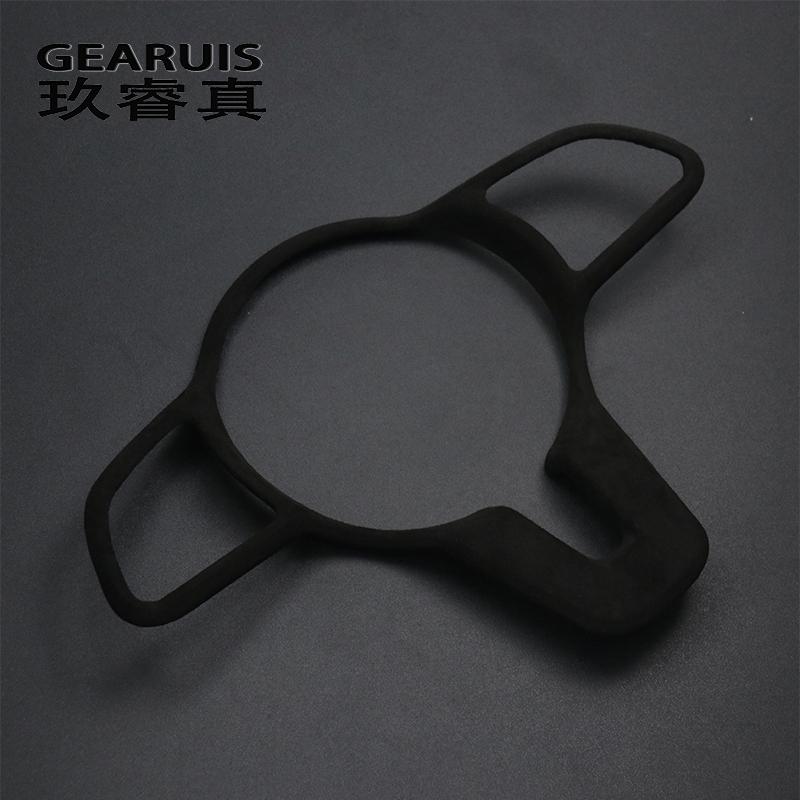 Suede Car Wrapping ABS Steering Wheel Buttons Cover Stickers Trim for Mercedes Benz A C E Class GLB GLC GLE W205 W167 W177