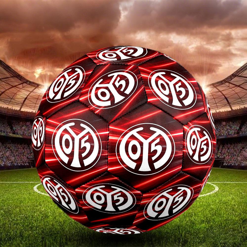 05 1FSV Mainz 05 Größe 5 Fußball, Standard-Spielball für Sportspiele und Mannschaftstraining, Ideales Geschenk für Fußballfans