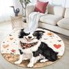 Runder Teppich mit Schäferhund-Muster, Teppich für Wohnzimmer, Schlafzimmer, Sofa, Spielzimmer-Dekor, Rutschfeste Bodenmatte, Feiertagsgeschenke und Geburtstagsgeschenke.