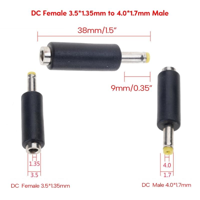 Flexible DC3.5x1.35mm Female to DC5.5x2.1mm Male Adapter for Notebook, Router, and Other Devices Support 1V-36V 1A-5A