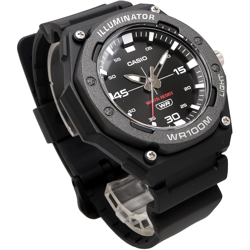Casio Standard Analog Quartz Watch MW-620H-1AV Men's Black with LED Light