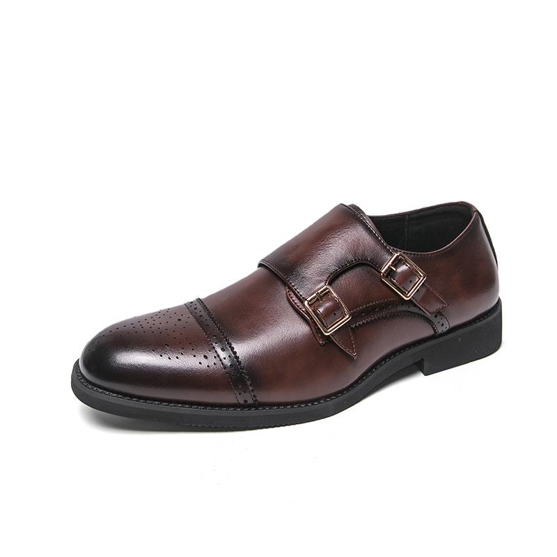 Men s Plus Size Pointed Toe Leather Shoes - Spring & Autumn British Style Business Casual 41