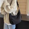 Women Nylon Hobo Crossbody Bag, Braided Drawstring Shoulder Purse, Large Capacity Casual Bag For Daily Commute