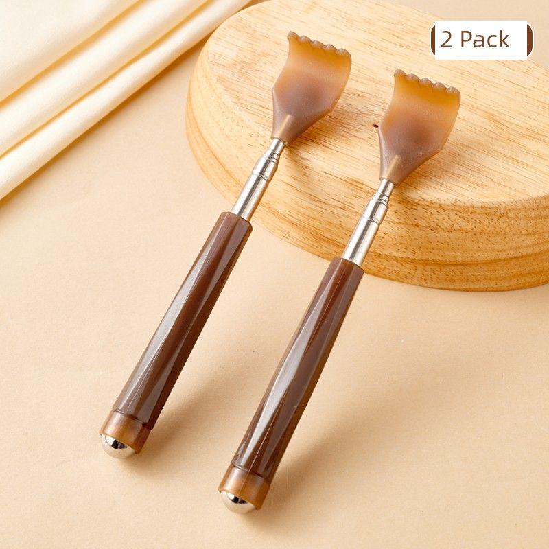 Stainless Steel Telescopic Back Scratcher Don t Ask for Help Back Scratcher Old Man s Happiness Back Scratcher Back Massage Scratching Rake [Pack of 2] 48cm Retractable Itch Scratcher