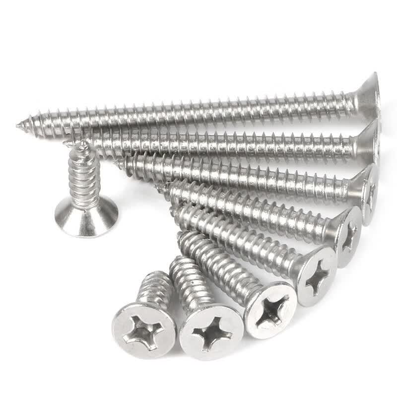 Hysdic 304 SS Phillips Flat Head Self-Tapping Screws