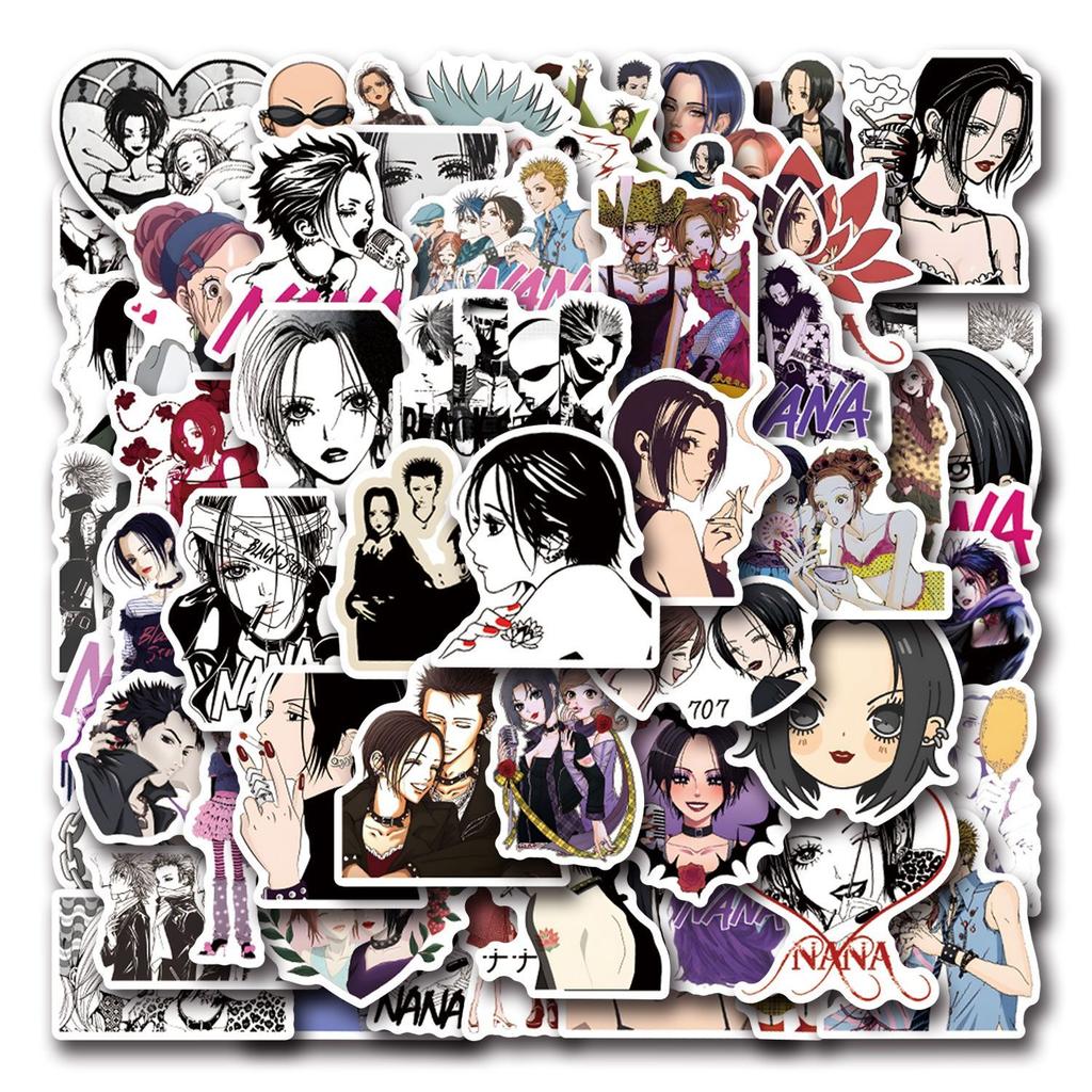 50Pcs Japanese Girls Comics Nana Waterproof Cartoon Stickers Decoration Notebook Mobile Guitar Water Cup Suitcase Graffiti Toys