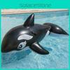 Giant Whale Water Fun Park Inflatable Floater Wholesale Adult Ride-on Inflatable Float Black Pvc 193*119cm
