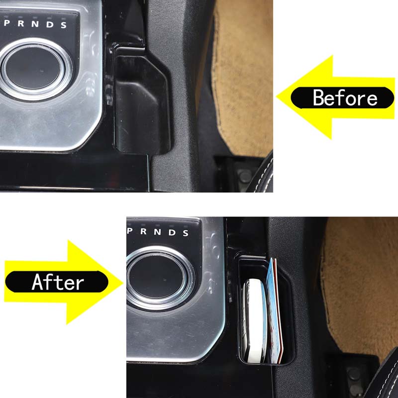 For Land Rover Discovery 4 LR4 2010-2016 ABS Black Car Center Control Shift Side Storage Box Tidy storage box Car accessories