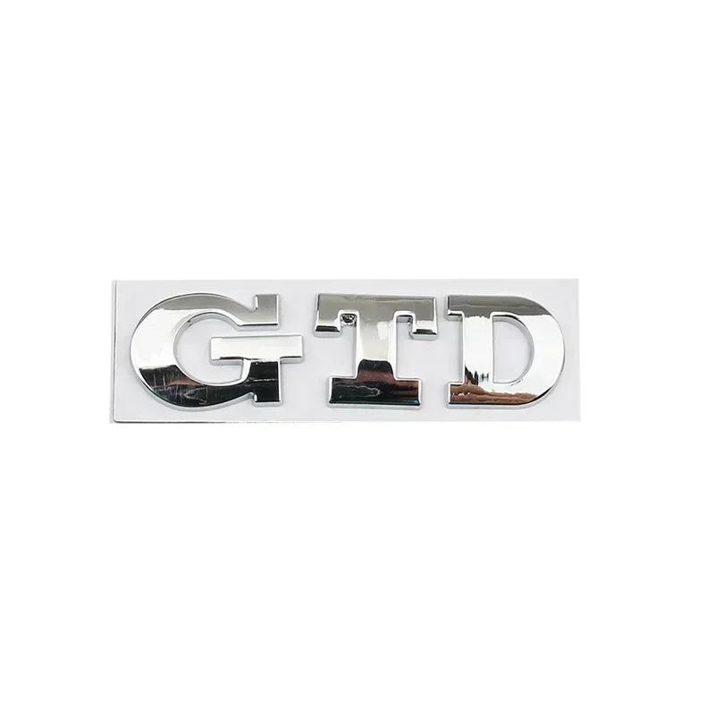3D Metal Letters GTD Logo Car Rear Trunk Boot Emblem Badge Sticker Decals for Volkswagen VW Golf 7 6 5 4 MK2 MK4 MK5 MK6 MK7 ZK7