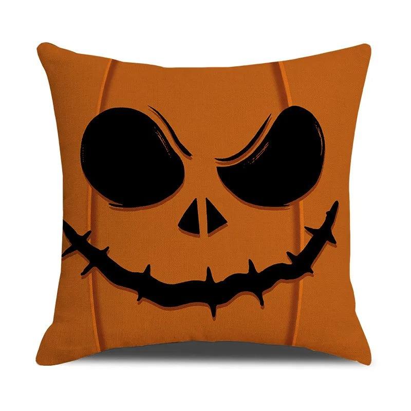 Halloween Holiday Party Decorations Funny Expression Ghost Face Pillow Cover Suitable for Home Living Room Sofa Room Decoration