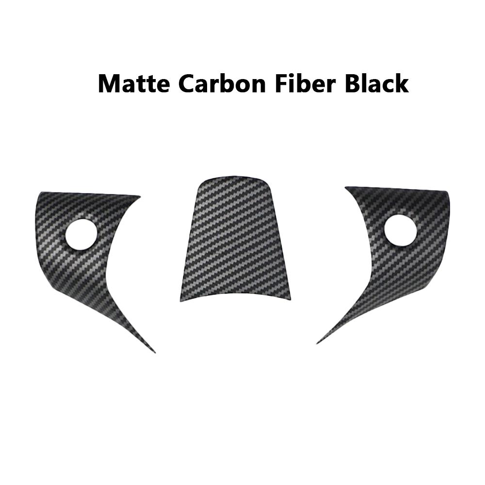 

3 шт. матовое углеродное волокно для Tesla Model Y 3 2017-2024 автомобильный руль панель крышка отделка наклейки рамка модификация аксессуары