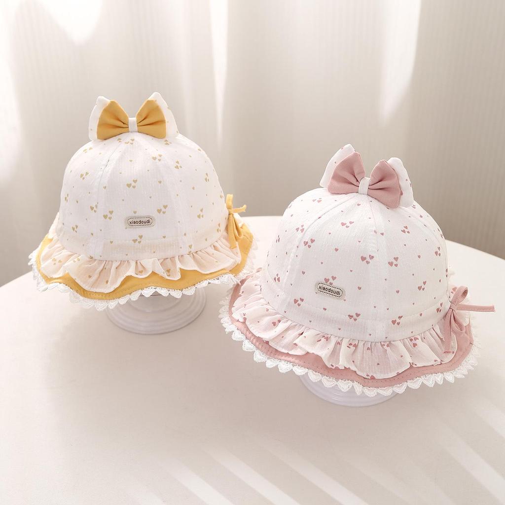 Spring 2026 Baby Girl Lace Bow Sun Hat