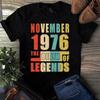 Novembre 1976 La Nascita delle Leggende Magliette Vintage Unisex da Uomo e da Donna