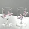 Tazza di vetro originale a gambo alto Instagram Farfalla Bicchieri da vino Bicchieri da champagne Bicchieri da cocktail estetici Regali di Natale