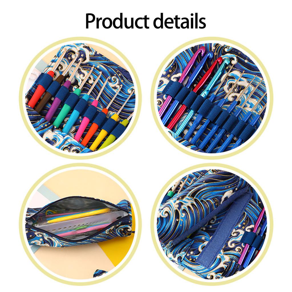 Multifunction Crochet Hook Organiser Portable Knitting Needle Storage Case For Knitting Tool and Crochet Craft Supplies