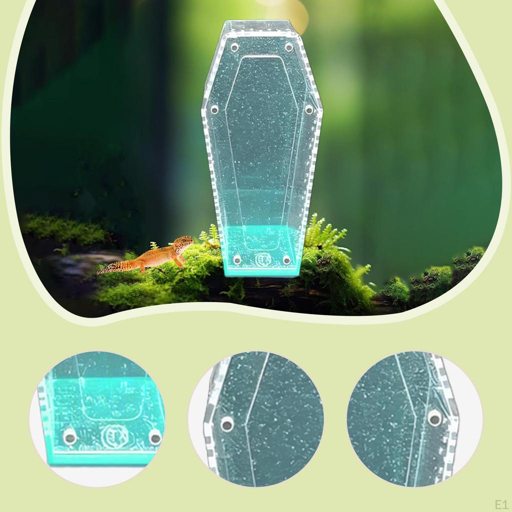 Acrylic Enclosure Tank Breeding Box Portable Clear with Front Opening Door Reptile Terrarium