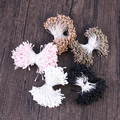 400Pcs Pearl Artificial Floral Double-Ended for Flower Making Craft Party Gift Decoration Flower Floral