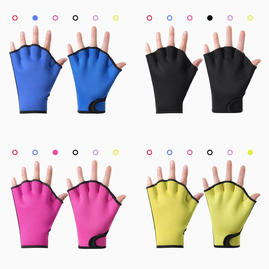 Swimming Hand Fins With Rubber Material For Training And Water Sports