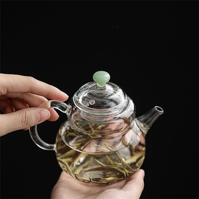 

Small Capacity 200ml Gourd shape Heat-resistance Glass Teapot Brewing Green Tea Pot Tea Maker Kung Fu Tea Set Teaware