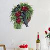 Yousheng Rustic Hydrangea Wreath with Burlap Bow Farmhouse Wall Door Hanging Decor for Home Garden Wedding Artificial Floral Garland for Spring Summer