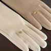 Pearl Winter Cycling Gloves Velvet Plush Gloves All-Match Women Mittens  Girls